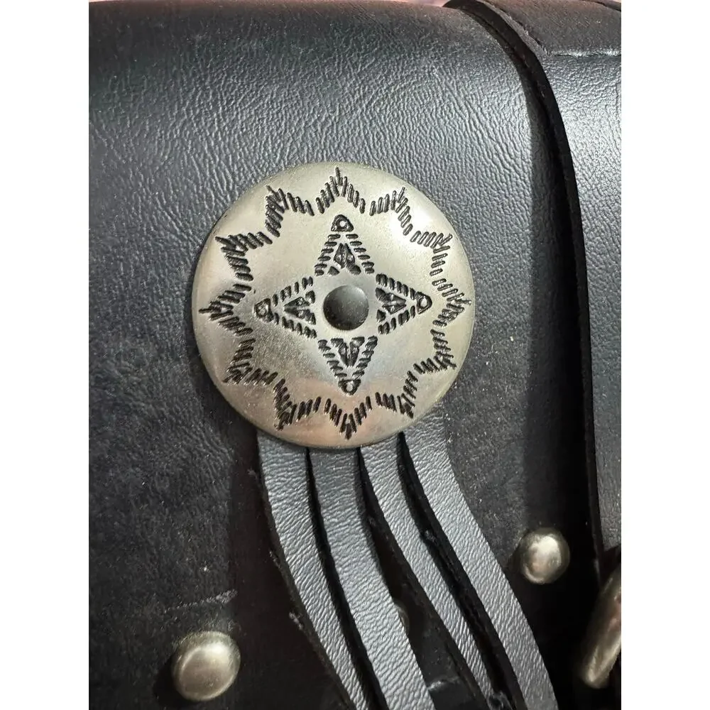 Willie and Max Black Saddlebag motorcycle with clips